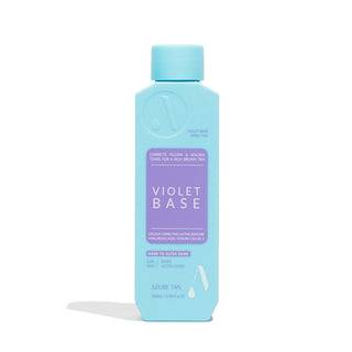Blue bottle of Violet Base on a white background