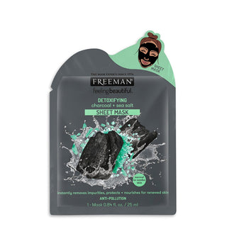 FREEMAN Detoxifying Charcoal + Sea Salt Sheet Mask 25ml