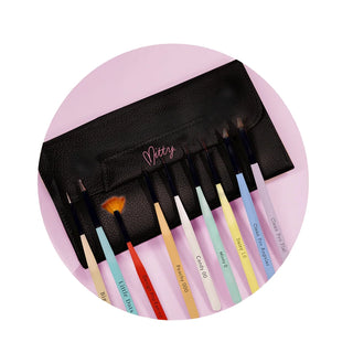 MITTY Rainbow Nail Brush Kit Black