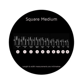 MITTY Soft Gel Nail Tips Square Medium 500pc