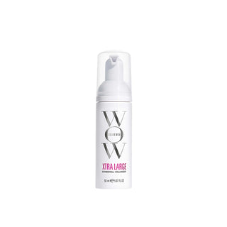 White bottle of Color Wow Xtra Large volumizing foam on a white background