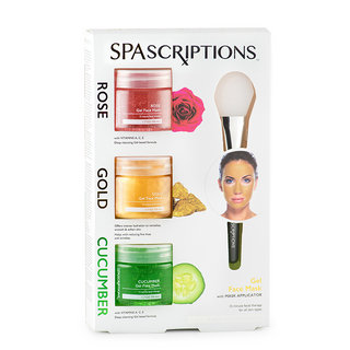 SPASCRIPTIONS Gel Mask Pack (Rose, Gold, Cucumber) 3pc