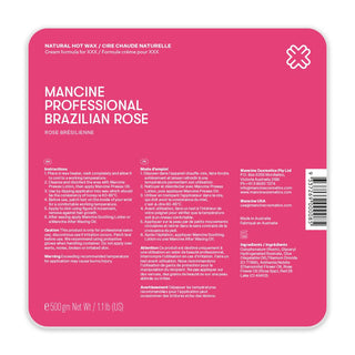 MANCINE Brazilian Rose Hard Wax 500g