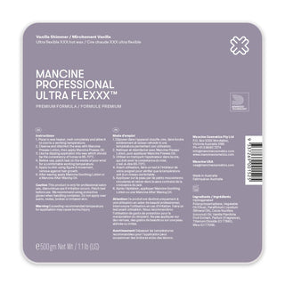 MANCINE Ultra Flexxx Vanilla Shimmer Hard Wax 500g