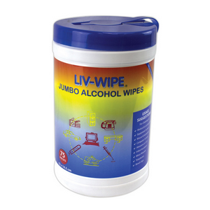 LIVINGSTONE Jumbo Alcohol Wipes 75pc