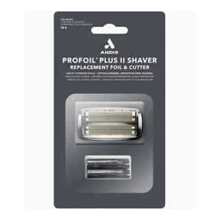 Andis Profoil Plus II Shaver replacement foil and cutter packaging on a white background