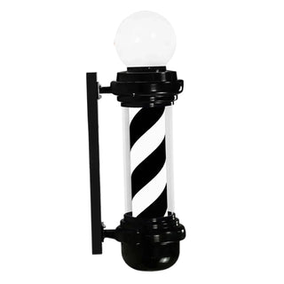 Barber Pole With Circular Lamp 68cm