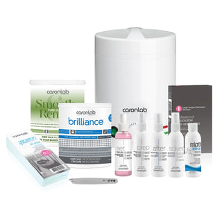 Collection of Coronlab Waxing products on a white background