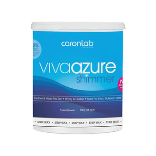 CARONLAB Viva Azure Shimmer Strip Wax Microwaveable 800g