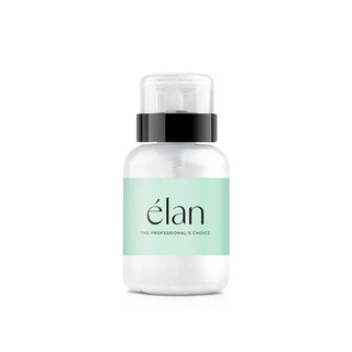 Skincare bottle with 'elan' label on a white background