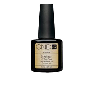 CND Shellac nail polish bottle on a white background