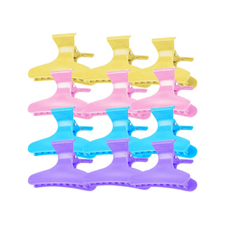 SALON & CO Pastel Butterfly Clips 12pc