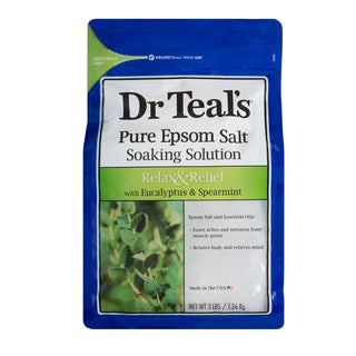 DR TEALS Pure Epsom Salt Relax & Relief Eucalyptus & Spearmint 1.36kg