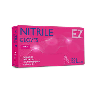 EZ Essentials Nitrile Gloves Pink 100pk