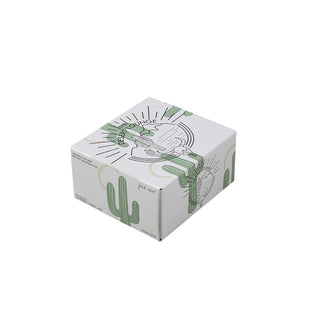 White box with green and black graphics on a white background