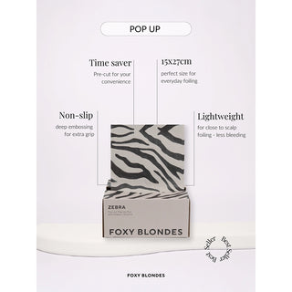 FOXY BLONDES Zebra Pop Up Foil