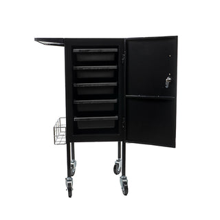 SALON & CO The Fort Knox 5 Drawer Lockable Trolley Metal