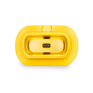Yellow electronic device on a white background