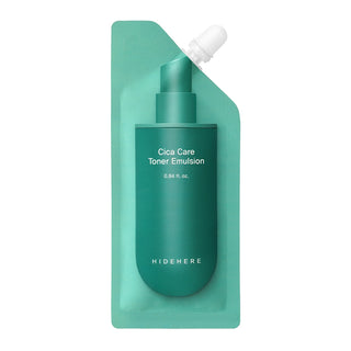 Cica Care Toner Emulsion packaging with a green pump bottle on a white background