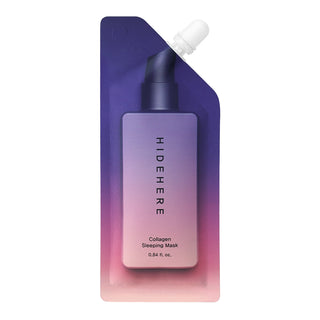 Collagen sleeping mask with gradient packaging on a white background