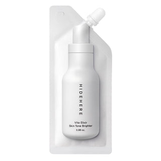 White skincare bottle labeled 'HIDEHERE' on a white background