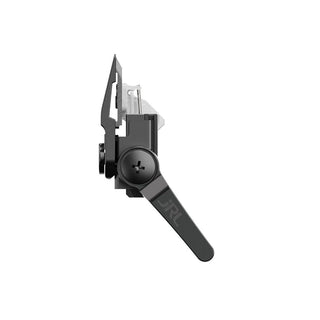 Black and gray tool with a white background