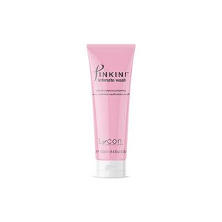 Pink tube of Lycon Pinkline Intimate Wash on a white background