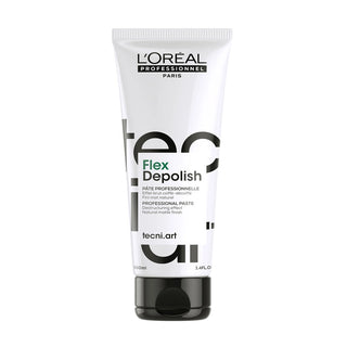 L'Oreal Professionnel tecni.art Flex Depolish hair product on a white background