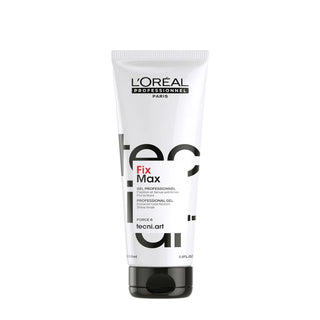 L'Oreal Professionnel tecni.art Fix Max gel tube on a white background