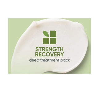 White treatment pack with 'Strength Recovery' logo on a green background