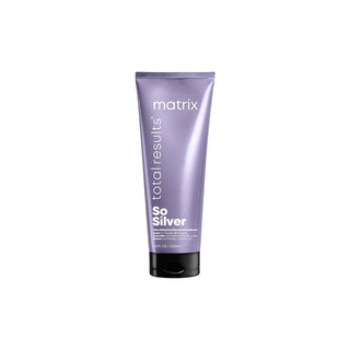 Purple hair care product tube with 'matrix' branding on a white background