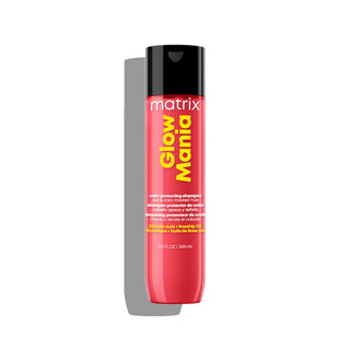 Matrix Glow Mania shampoo bottle on a white background