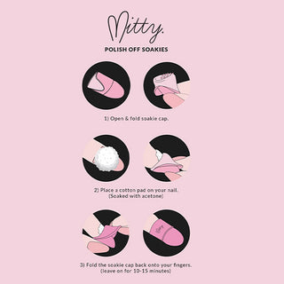 MITTY Polish Off Soakies Candy Pink 5pc