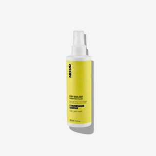 Bottle of MOOD hair product on a white background