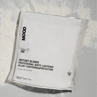 Packaged product with 'Mood' branding on a textured surface