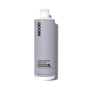 Bottle of MOOD Silver Specific Conditioner on a white background