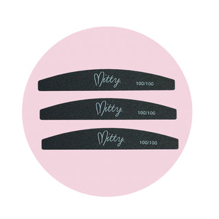 MITTY Nail File 100/100 Grit Black