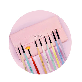 Mitty Rainbow Nail Brush Kit Pink