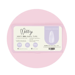 MITTY Soft Gel Nail Tips Almond Medium 550pc