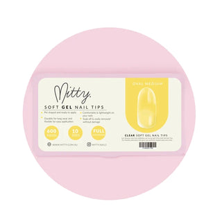 MITTY Soft Gel Nail Tips Oval Medium 600pc