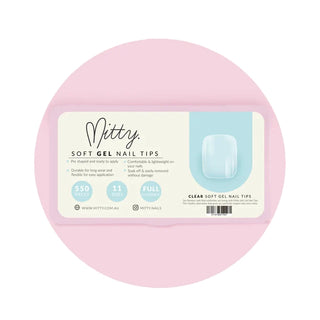 MITTY Soft Gel Nail Tips Square Short 550pc