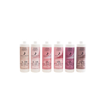 Set of Nak Hair products on a white background