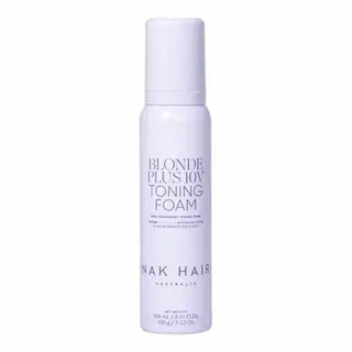 Nak Hair Blonde Plus Joy Toning Foam bottle on a white background