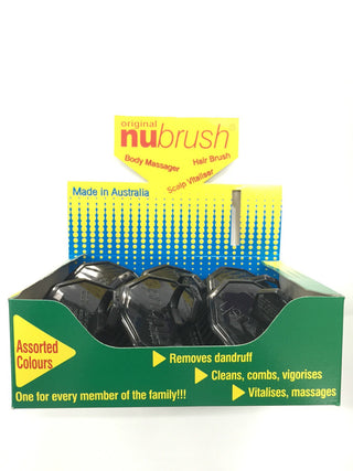 NU BRUSH Scalp Massager 12pk Black