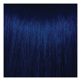 Close-up of dark blue hair  on a black background