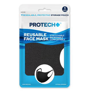 PROTECH+ Reusable Face Mask Black