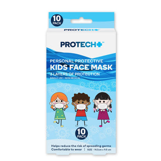 PROTECH+ Disposable Face Masks Kids 10pc