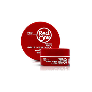 Red One Aqua Hair Wax containers on a white background