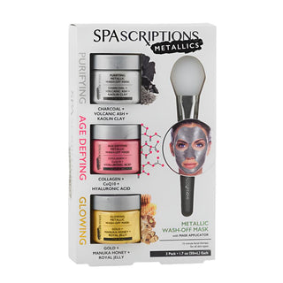 SPASCRIPTONS Metallics Age Defying Wash Off Mask 4pc