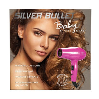 Silver Bullet Baby Travel Hair Dryer – Pink